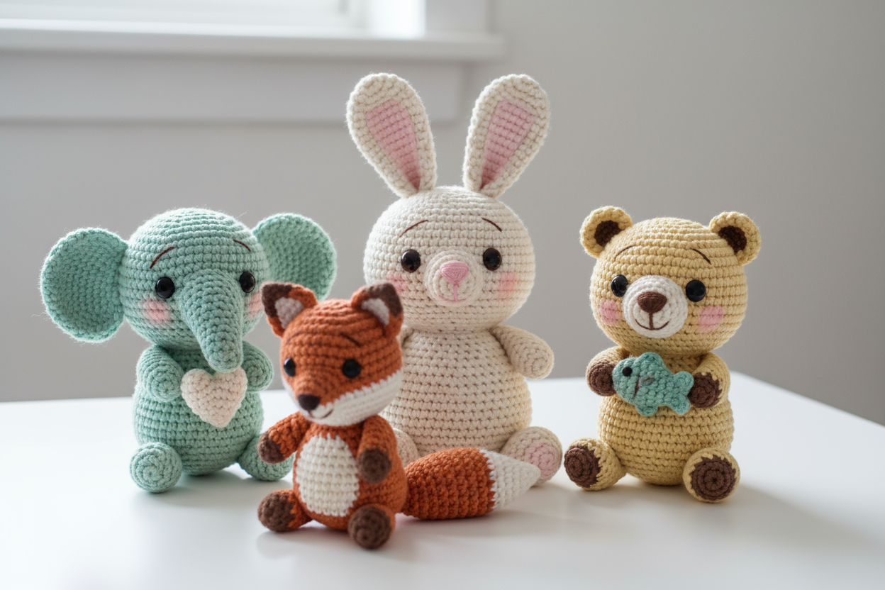 Crocheted Cuddly Animals