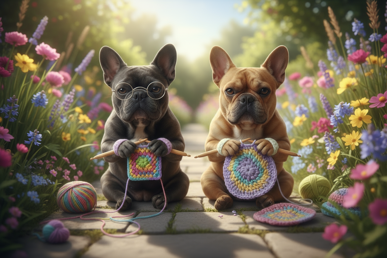 keep dogs and yarn but change the background