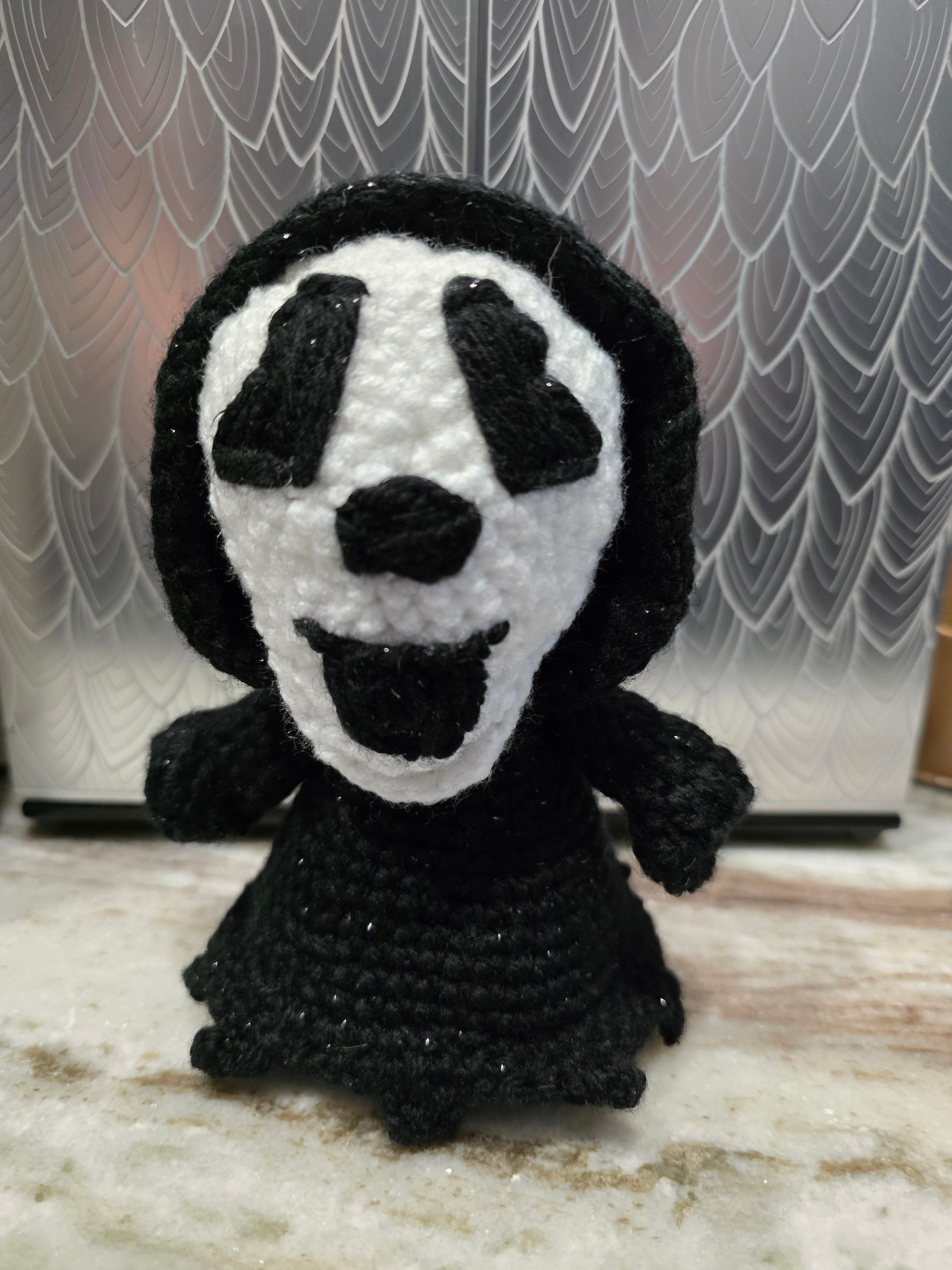Ghost Face Inspired Crochet Friend