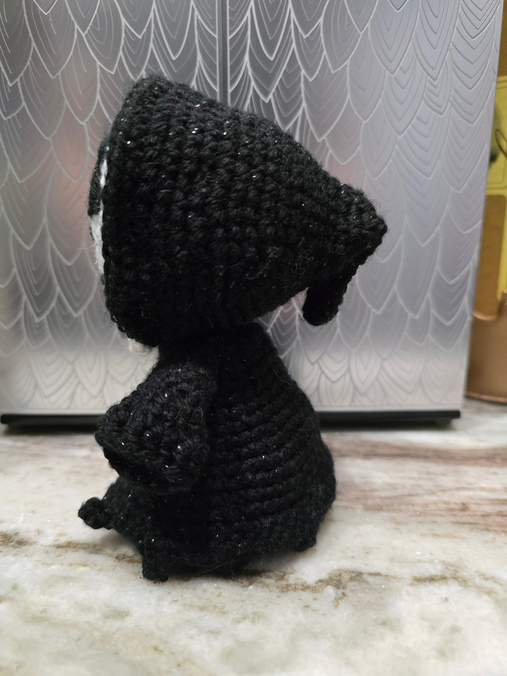 Ghost Face Inspired Crochet Friend